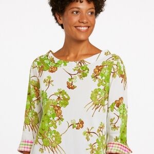 Tizzie Floral Hydrangea Print Top Size Medium